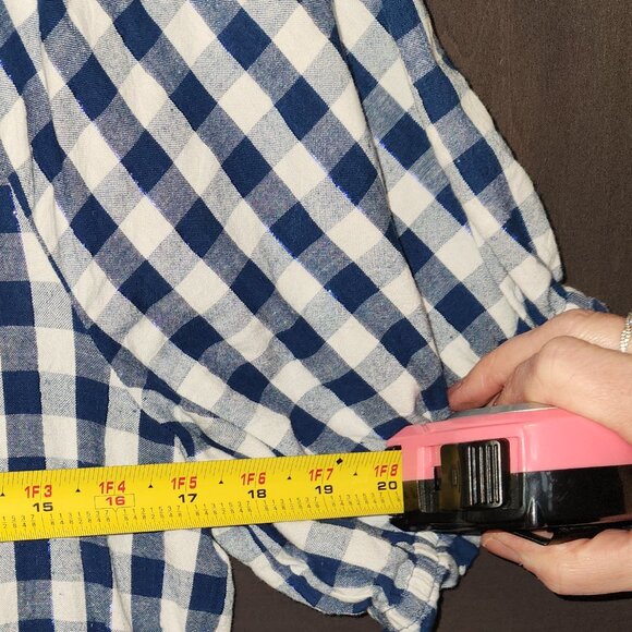 Blue and White Checked Dress - Picture 4 of 7